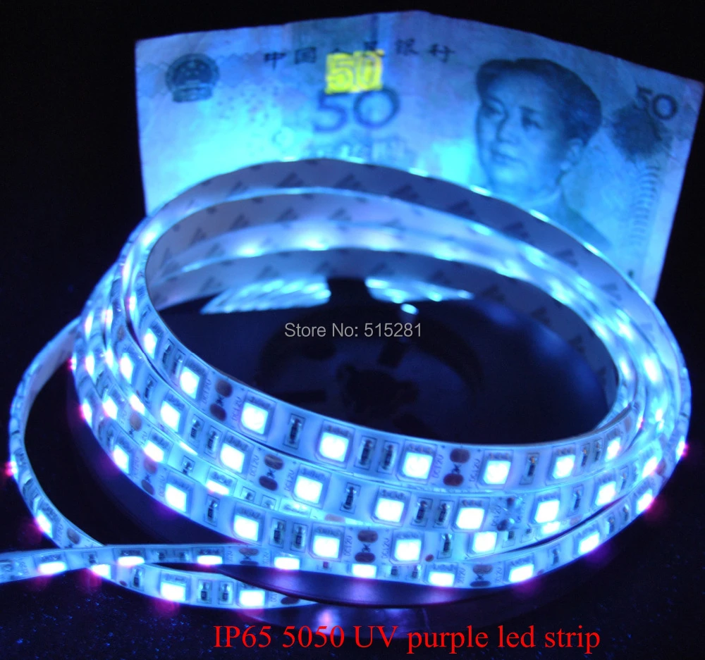 1m 5m uv 5050 led strip smd ultraviolet led strip light dc12v 60leds m 300leds roll purple identify money high brightness led strip light dc12v led strip smdled strip light aliexpress