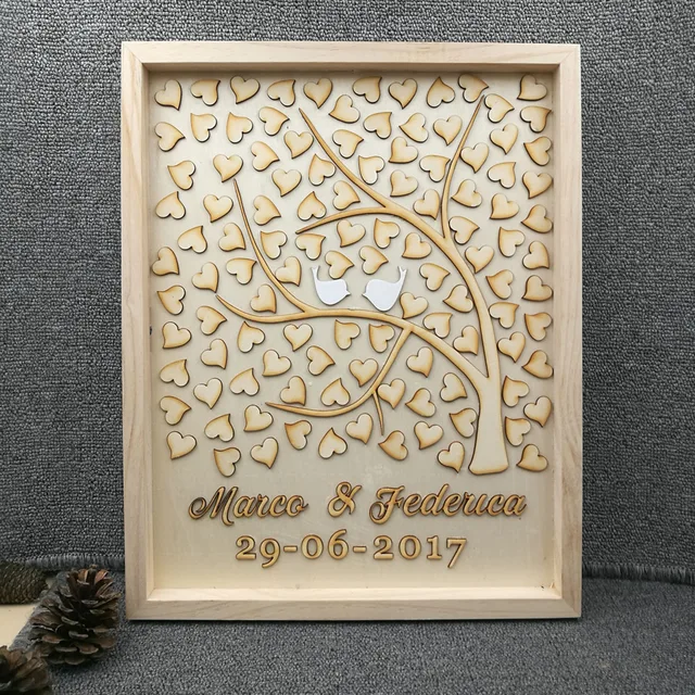 Personalised Wedding Guest Book Custom Drop Top Box Personalised Wedding Guest Book Custom Drop Top Box Alternative Guestbook With 80