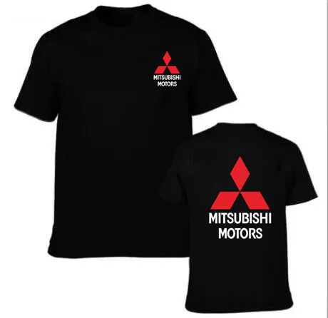 

HOT SALE Fashion Mens Casual T shirt Mitsubishi T-shirt Cotton Men solid Clothes tshirt