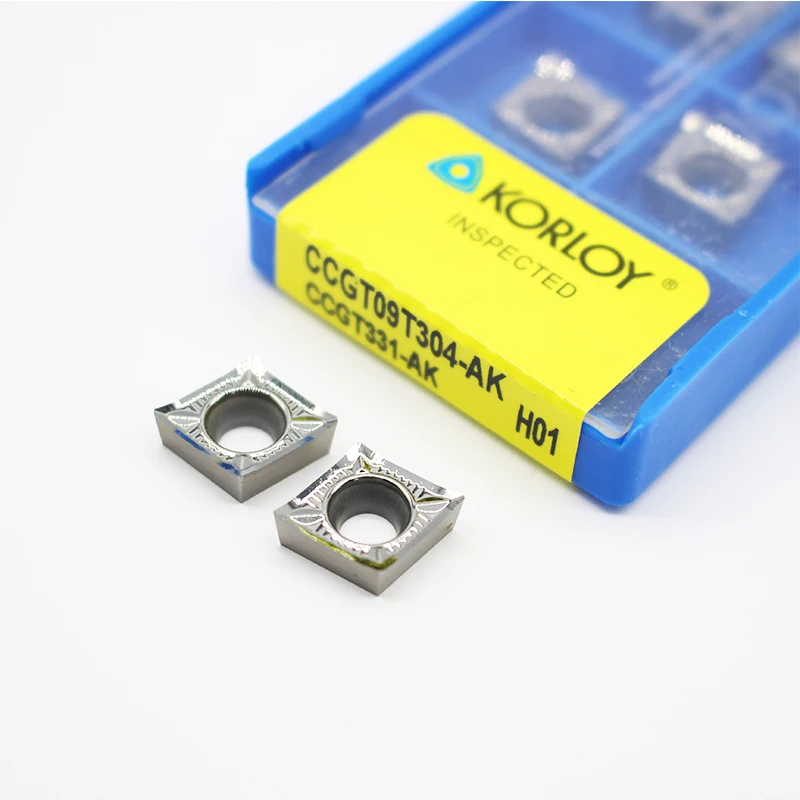 

10pcs CCGT09T304 AK H01 Aluminum Blade Carbide Turning Inserts CCGT 09T308 cnc Lathe Cutter Aluminum Copper Tool