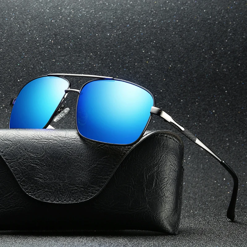 Polarized Sunglasses Men Driving Aluminum Magnesium Frame Sun Glasses Male Goggles UV400 Gafas