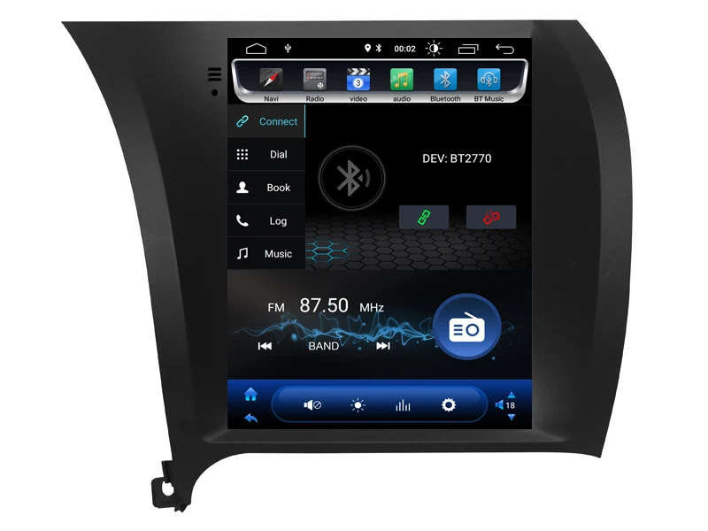 OTOJETA Android 8.1.0 вертикальный экран Автомобильный мультимедийный tesla gps навигатор радио плеер для Kia cerato forte K3 2012- стерео