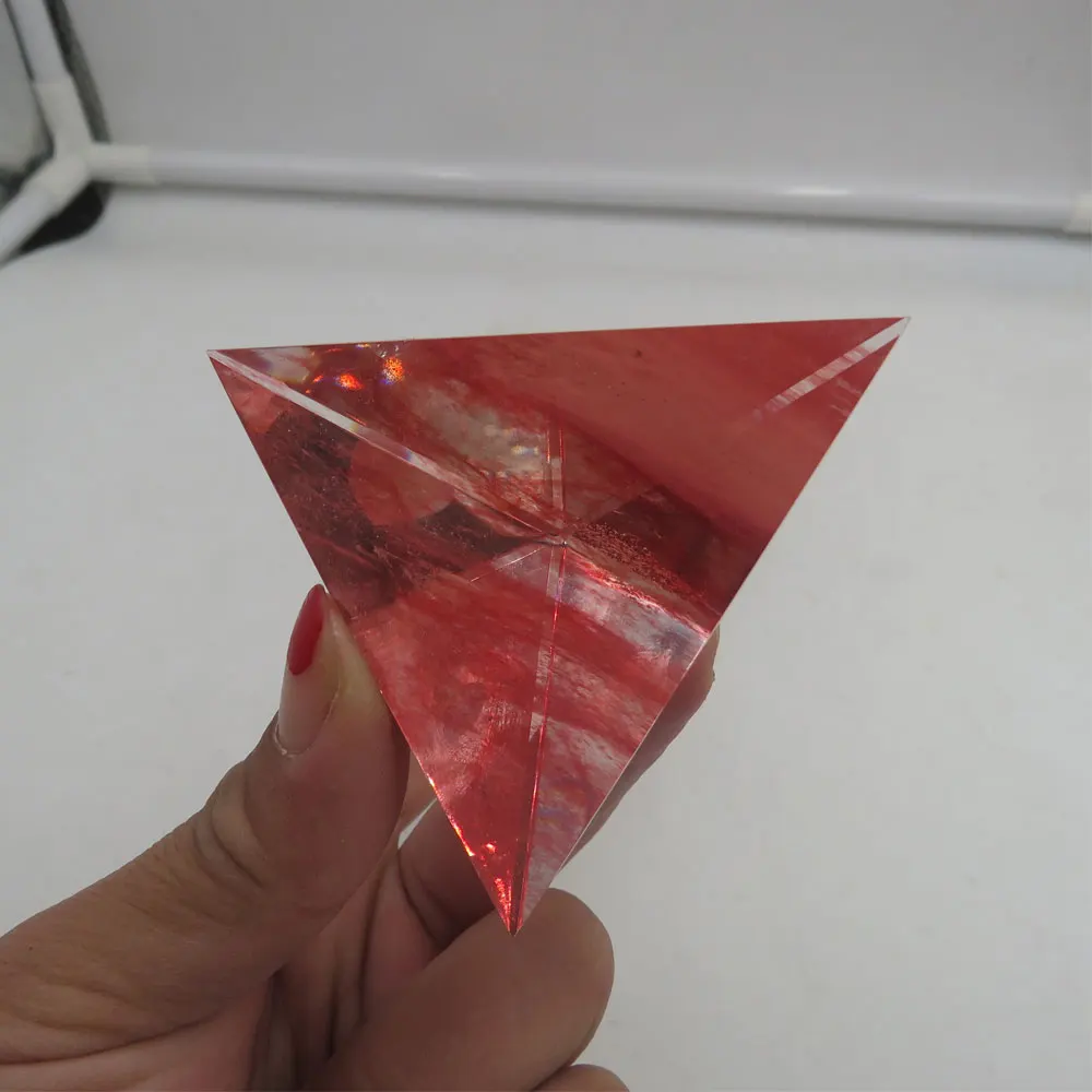 Новинка 2019! Tetrahedron Пирамида 4 лица 6 краев см кристальная Пирамида/Красный Синий