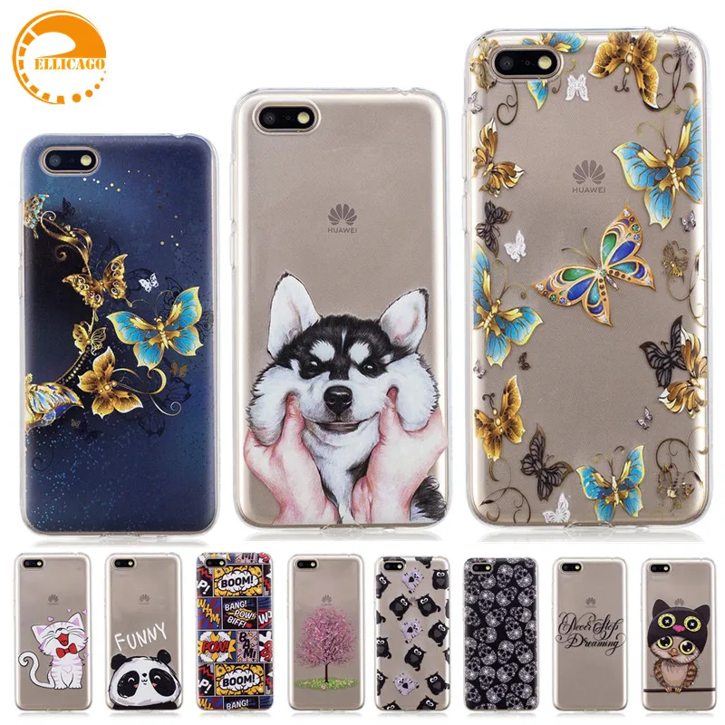 

TPU Soft Cases Huawei y5 prime 2018 Case Cute Patterns Silicon Back Cover on For Huawei y5 2018 Case Cover Fundas