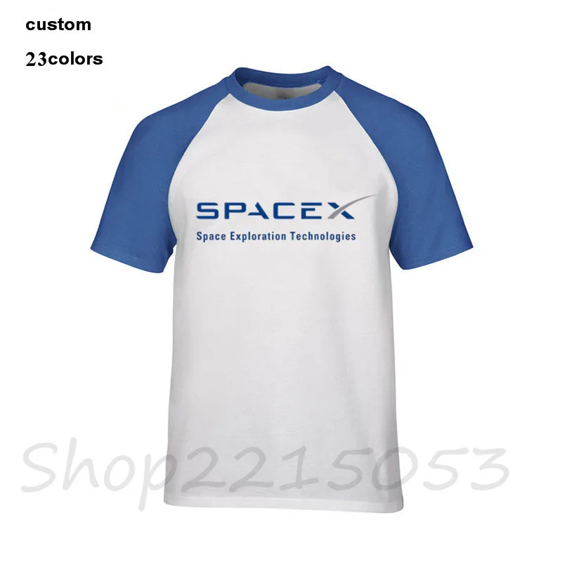 2018 SpaceX Space X логотип Футболка Мужская популярный классный на заказ короткий рукав