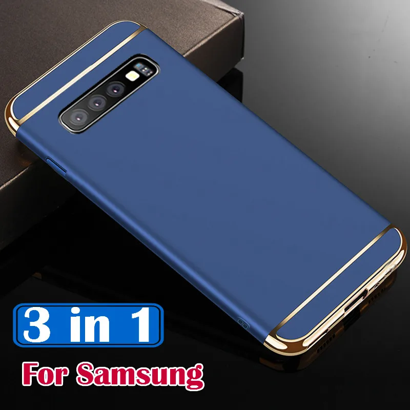 

3in1 Phone Case Cover for Samsung A10 A20 A30 A40 A50 A60 A70 M30 M20 M10 Galaxy S10e S10 S9 Plus Hard PC Cover Back Capa Coque