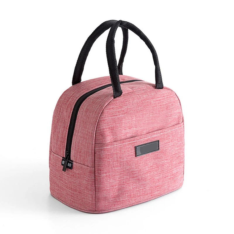 New Good Quality Cationic Fabric Waterproof Lunch Bag Women Men Portable Lunch Box Bags Aluminum Foil Insulation Cooler Bag