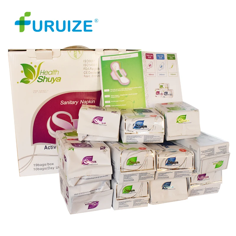 19Bags Shuya Sanitary Towels for monthly Negative hygienic pad feminine