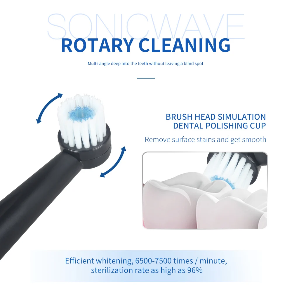 Here Mega Rotating Electric Toothbrush Adult Toothbrush Smart USB Rechargeable Cleaning Brush Heads Replaceable Whitening R02 Here Mega Rotating Electric Toothbrush Adult Toothbrush Smart USB Rechargeable Cleaning Brush Heads Replaceable Whitening R02