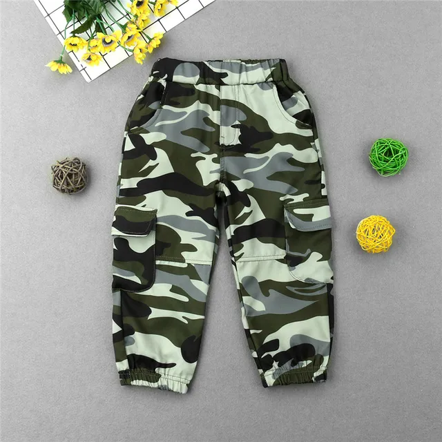 Toddler Baby Girl Boys Army Green Trousers Kids Boy Girl High Waist