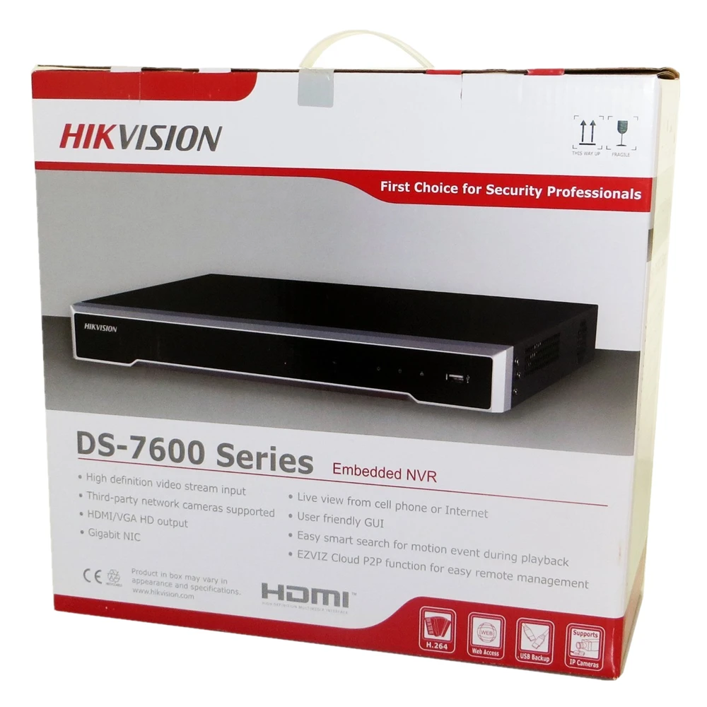 Оригинальный Hikvision 8MP 4K 8CH DS 7608NI I2/8 P для системы видеонаблюдения 2 SATA 8 POE порты Plug &