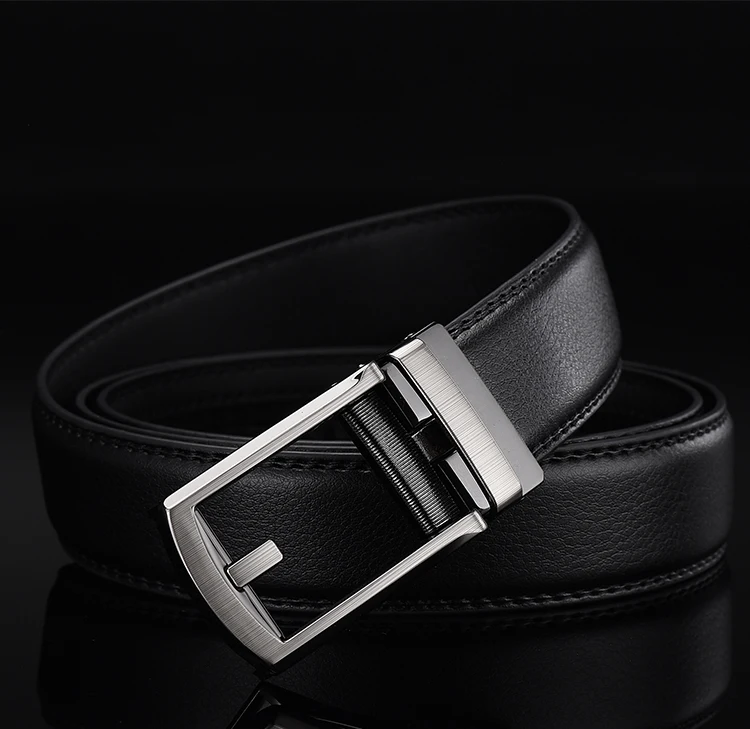 belts designer [DWTS]Top quality cow genuine leather men's belt cowhide strap for male automatic buckle belts for men alloy buckle belt men's belts for jeans