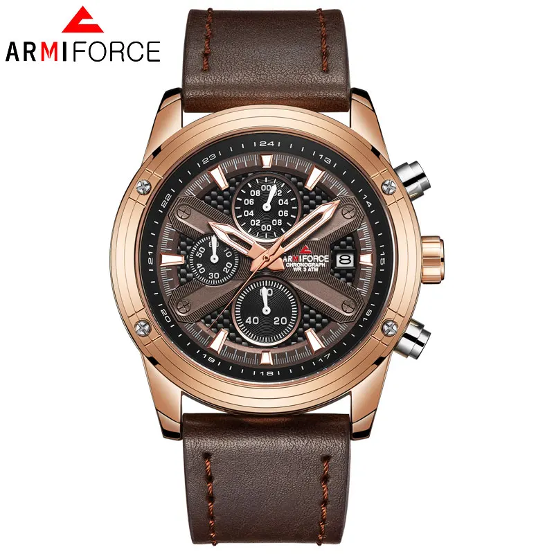 

ARMIFORCE Men Watch Top Luxury Brand Chronograph Calendar Sport Male Wristwatch Military Blue Man Clock Relogio Masculino