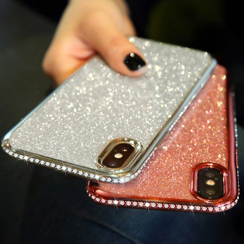 bling glitter Diamond case for Samsung Galaxy A60 A40 A20 A70 A50 A30 A10 S8 S9 S10 Plus S10e A8 A6 2018 A7 A750 Note9 Soft TPU