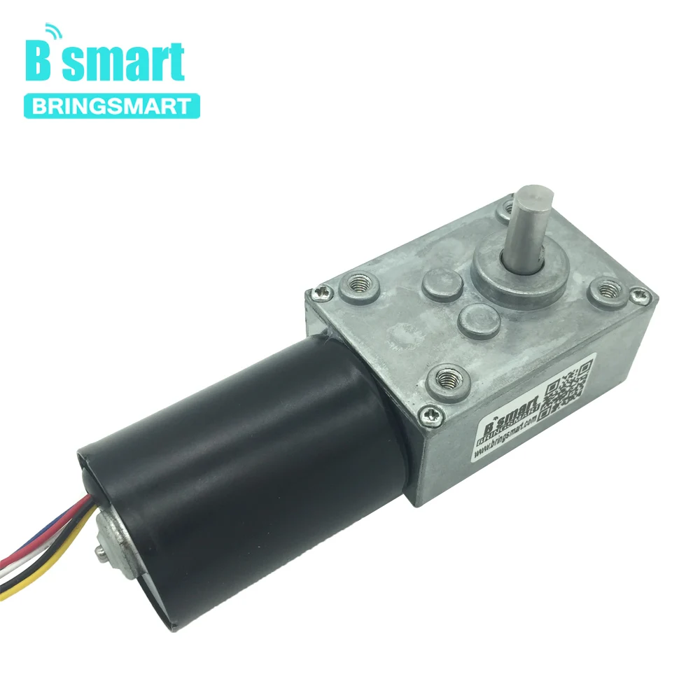 

Bringsmart 5840-3650 Brushless DC Worm Gear Motor 12V 24V Micro Turbine Reversed Machine 8-470rpm High Power BLDC Motor