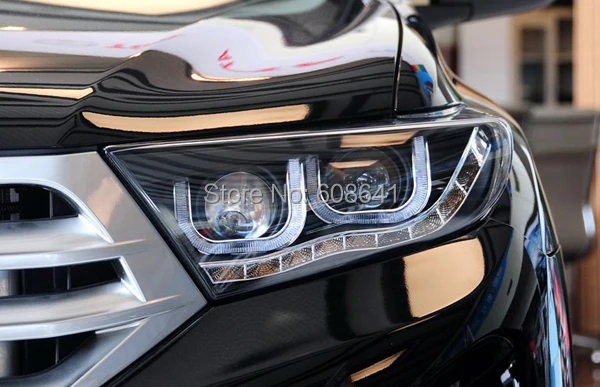 Kluger Highlander светодиодный головной светильник U Тип Ангельские глазки для TOYOTA 2012