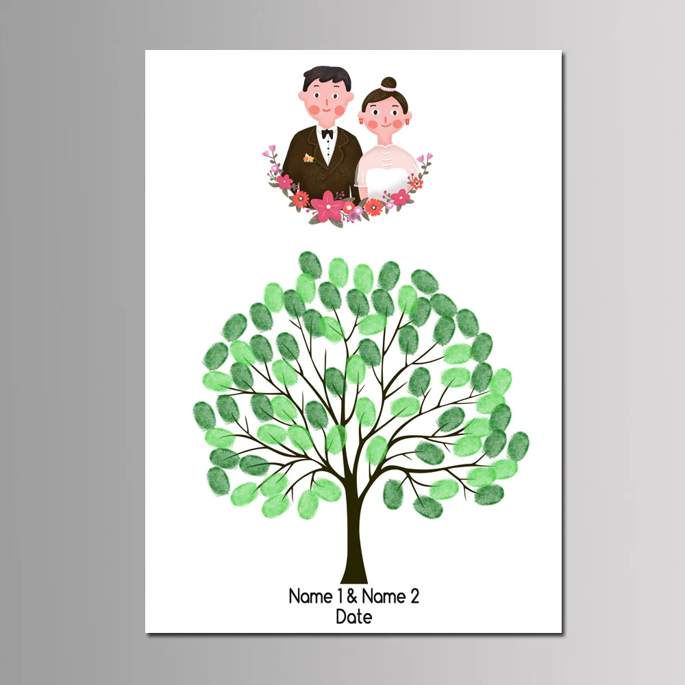 Дизайн 50*70 см Подгонянный свадебный автомобиль дерево с отпечатками пальцев гость книга вечерние пользу DIY Рисование на холсте подарок на день Святого Валентина
