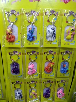 

New 24 pcs Wholesale Mix Horse Cartoon 3D PVC Key Chain For Best Gift H-10