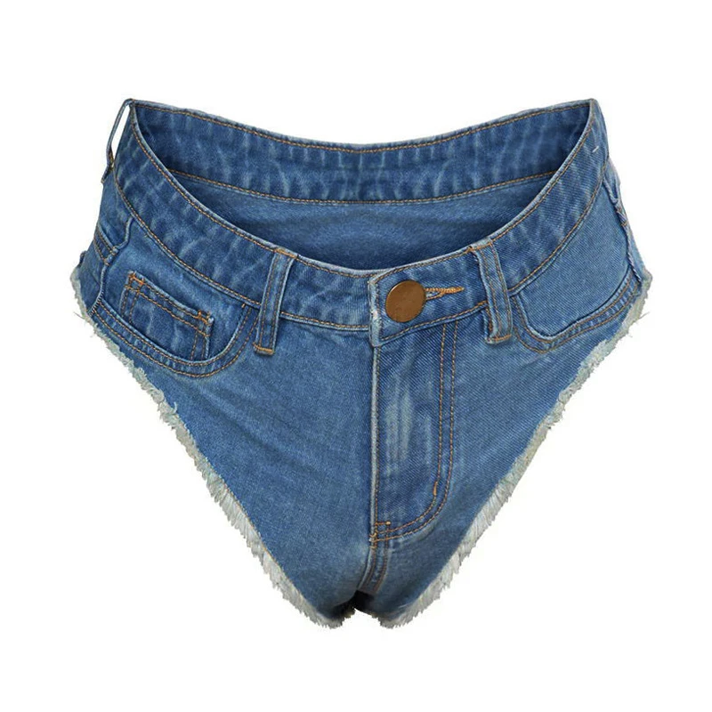 Super Sexy Womens Denim Shorts DJ Thong Party Girl Jeans Booty European ...