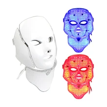 Горячая 3 цвета светодиодный, фотонный маска для лица и шеи для анти угревая кожа омоложение лифтинг для удаления морщин Красота