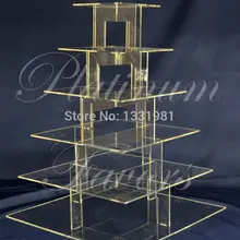Лидер продаж! цена отличное качество 6 акриловая стойка для торта стенд