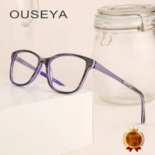 Ацетатные женские очки, оправа, модное изображение, негабаритные прозрачные квадратные очки для женщин, Armacao de oculos# F8909