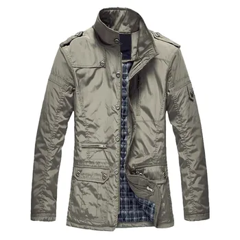 

New Fashion Autumn Winter Jacket Coat Men Casual Blazer Suit Jacket Stand Collar Parka OUTWEAR Light Windbreaker Male Clothes
