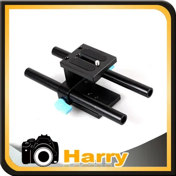 

15mm Rail Rod Support System Baseplate Mount for DSLR Follow Focus Rig 5D2 5D3