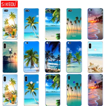 

case for redmi 6a 6 pro case cover for xiaomi redmi note 7 6 pro redmi go xiaomi mi 9 SE summer Beach Scene Sunset sea Palm Tree