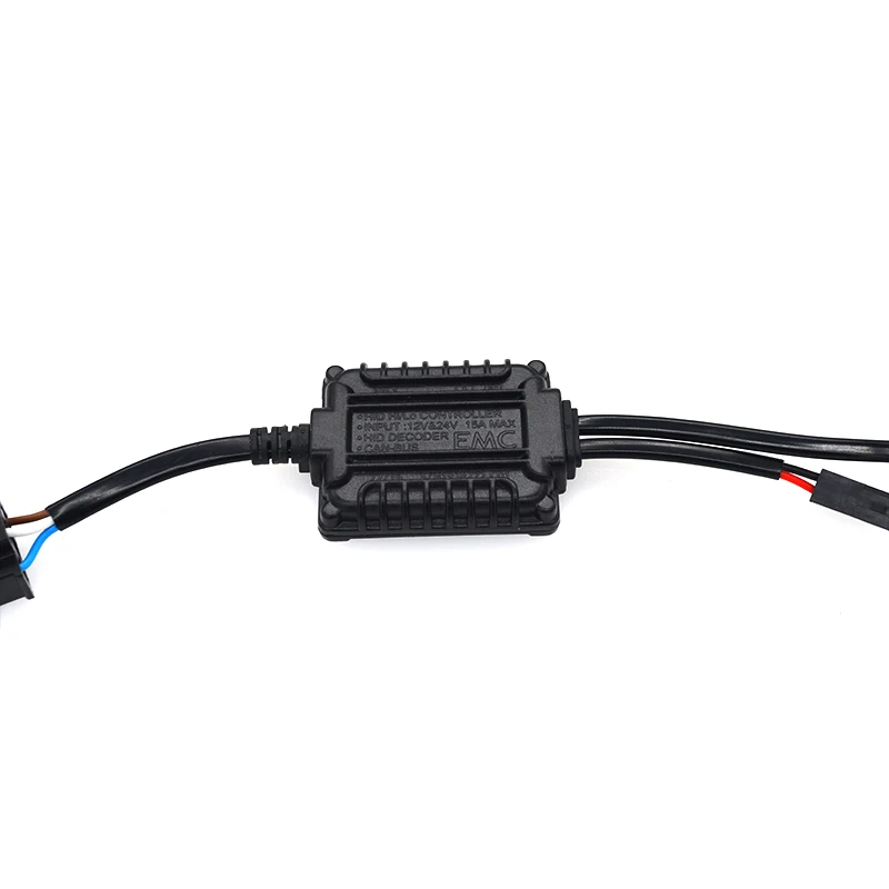 

SKYJOYCE 2PCS 12V 24V universal high low beam control harness H4 HID Hi/Lo control cable metal case Good Heat Radiation cable