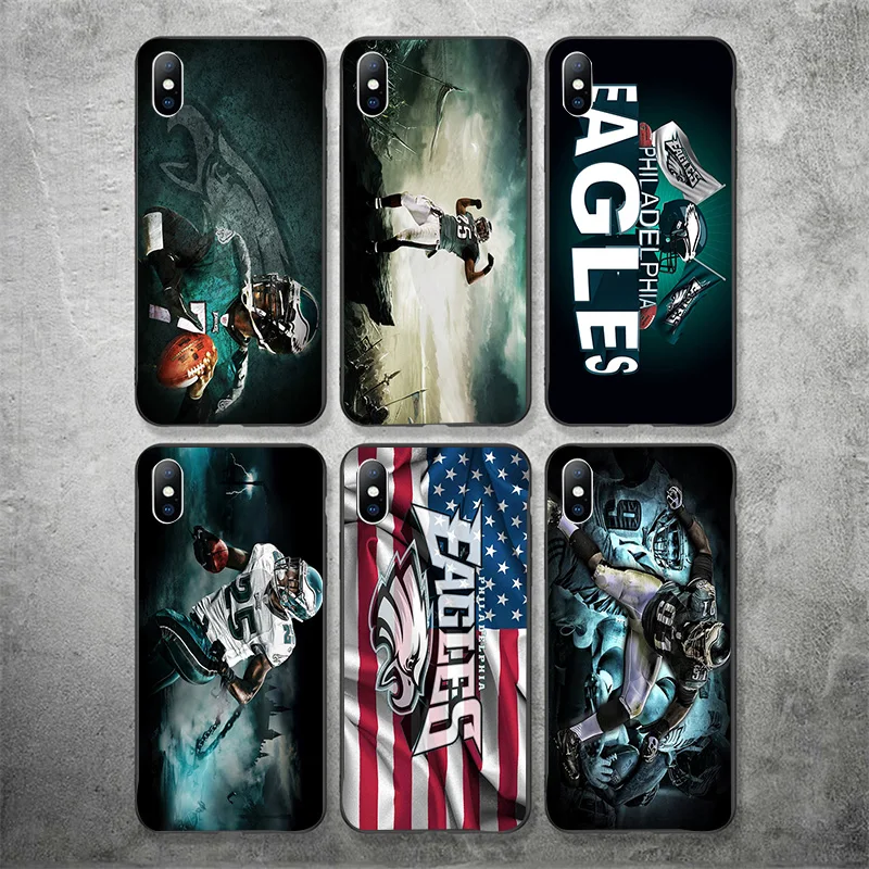 

Yinuoda Philadelphia Eagles Phone Case NFL Carson Wentz For iPhone DIY Picture Soft TPU Cover X XR XS MAX 7 8 7plus 6 6S 5S SE