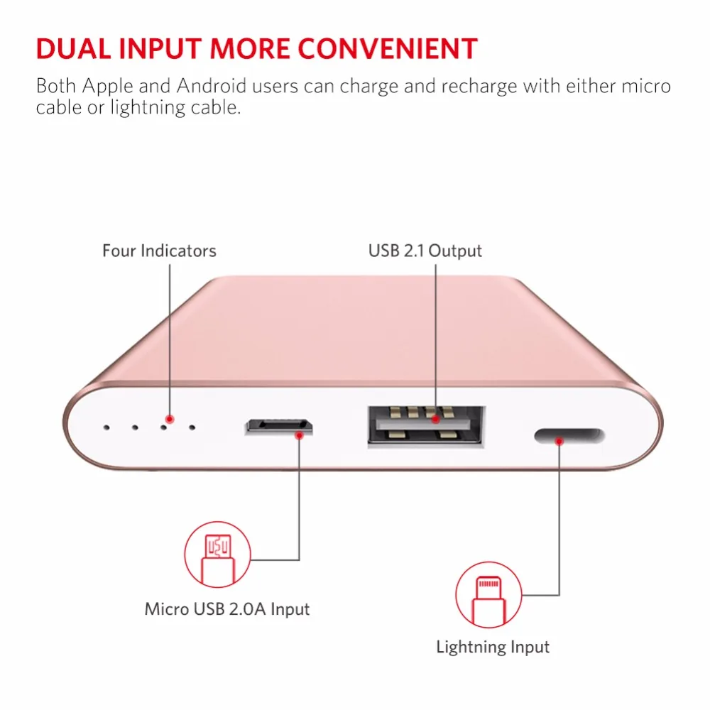 Yoobao KJ01 4000 мАч двойной USB вход внешний аккумулятор ультратонкий 9,3 мм портативное зарядное устройство литий-полимерный банк питания для мобильного телефона для LG