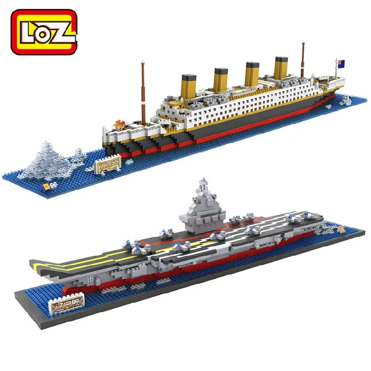 

LOZ Building Blocks Titanic Ship Liaoning Aircraft Carrier Ship Model High Quality Mini Diamond Bricks Toy