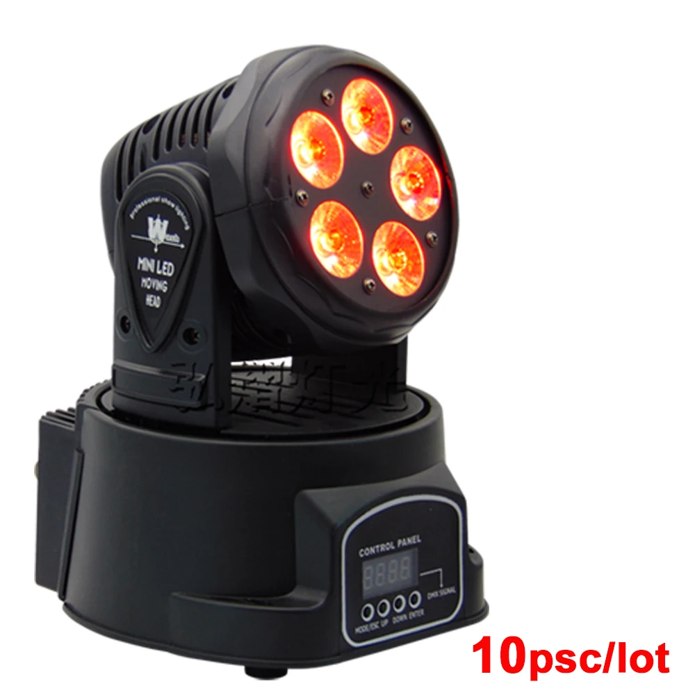 

10pcs/lot Fast Shipping LED 5x18W RGBW LED RGBWA+UV DJ Wash Light Stage Uplighting KTV Disco DJ DMX512