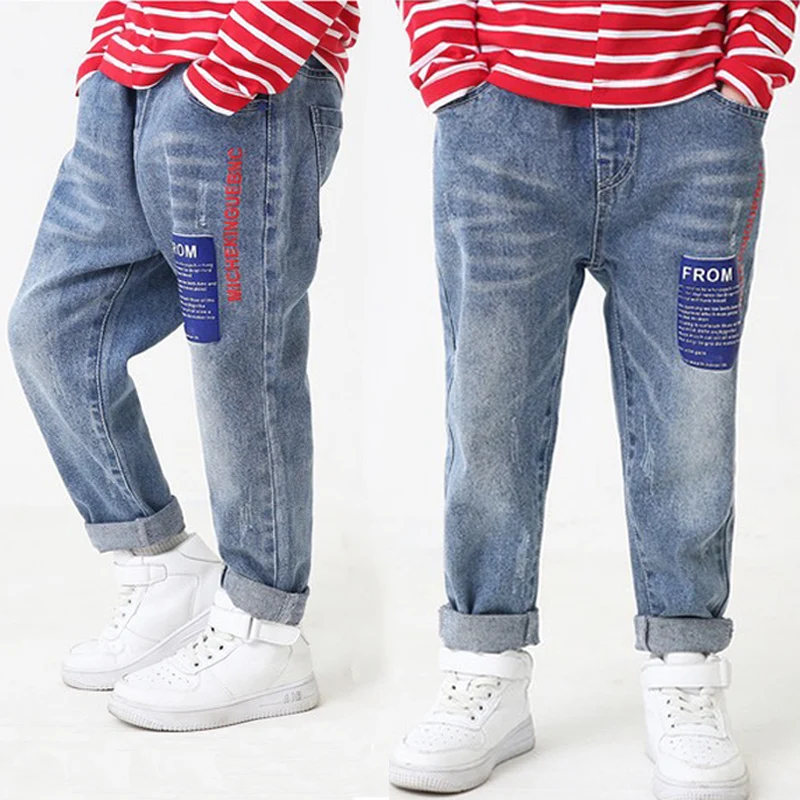 

Boy'S Jeans Children'S Clothing Spring Autumn Splash-Ink Kids Newest Style Teens Denim Pants 3 4 5 6 7 8 9 10 11 12 Years Old