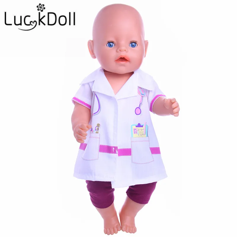 LUCKDOLL костюм медсестры и медицинские приборы подходят 18 дюймов Американский 43 см BabyDoll одежда аксессуары, игрушки для девочек, поколение, подарок - Цвет: n952