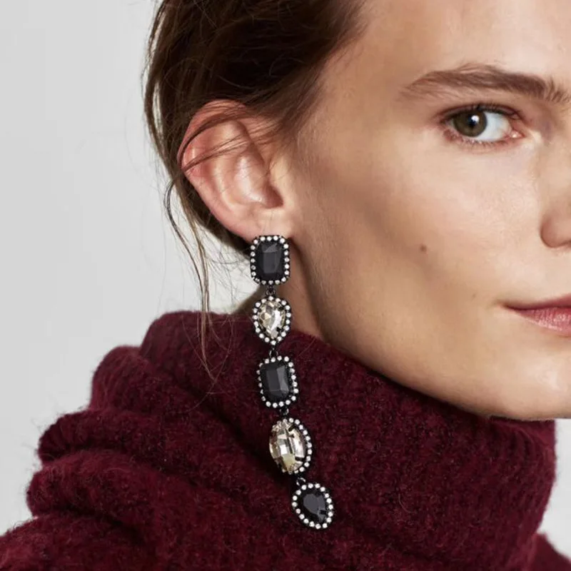 

Best lady New Layer Fashion Wedding Bohemian Drop Earrings Women Jewelry Hot Sale Trendy Jewelry Dangle Statement Long Earrings
