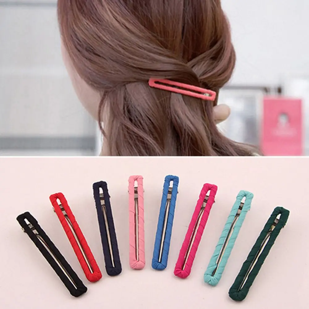 

Fashion Cloth Barrettes Women Hair Clip Hairpins Simple Hollow Rectangle Girls Women Hair Accessories