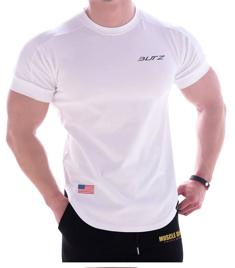 Мужская футболка для бега, футболка для спортзала, короткий рукав, сухая, подходит для бодибилдинга, Спортивная футболка для фитнеса, Мужская футболка для тренажерного зала, футболки, топы, Рашгард