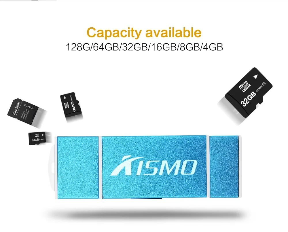 Kismo микро SD карты памяти OTG USB, для карты памяти SD Card Reader Адаптер для iPhone X 8 7 6 Plus 5S iPad Air A3 A5 A7 2016 S6 S7 край Android