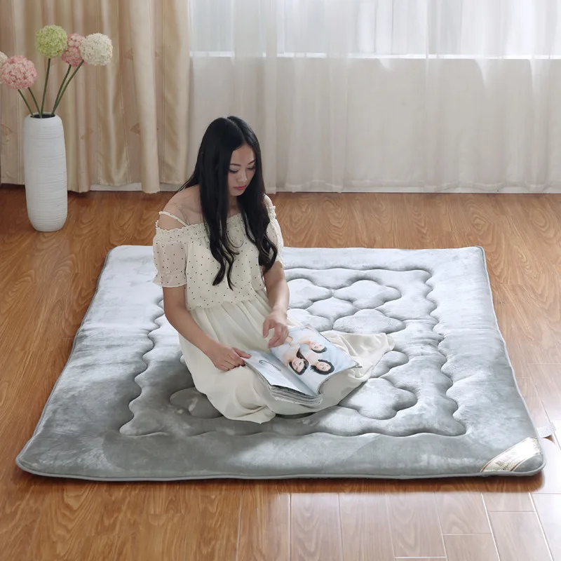 cheap Solid Mattress Thick Warm Foldable Single Or Double Mattress Fashion NEW Topper Quilted Bed