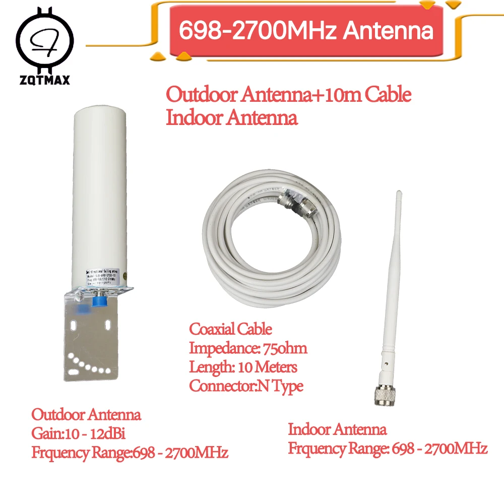 ZQTMAX antenna for 2g 3G 4g cellular signal booster repeater 1800 900 850 2100 2600mhz internet signal amplifier ZQTMAX antenna for 2g 3G 4g cellular signal booster repeater 1800 900 850 2100 2600mhz internet signal amplifier