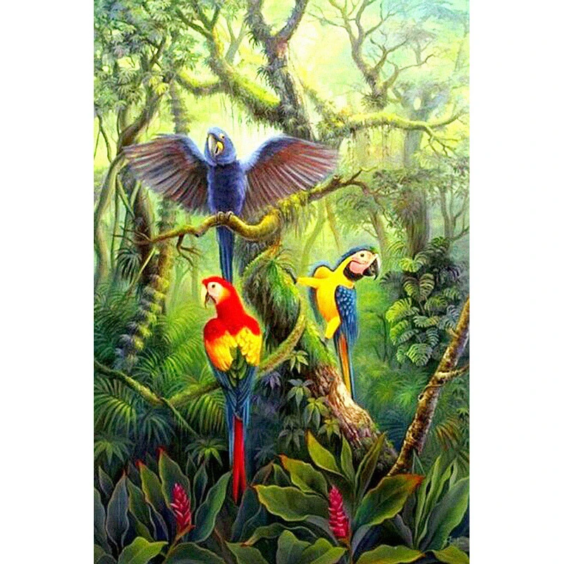 5D-DIY-Diamond-Embroidery-Parrots-animal-Full-Square-Round-Diamond-Painting-Cross-stitch-Diamond-crystal-Wall
