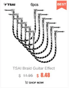TSAI, гитарный аудио кабель, 10 футов, 3 м, Электрический патч-гитарный усилитель, инструментальный кабель, шнур 6,35 мм для гитарного инструмента