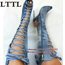 Г. Весенняя модная обувь женские коричневые кожаные сапоги на высоком каблуке сандалии-гладиаторы с открытым носком осенние женские сапоги до колена на шнуровке