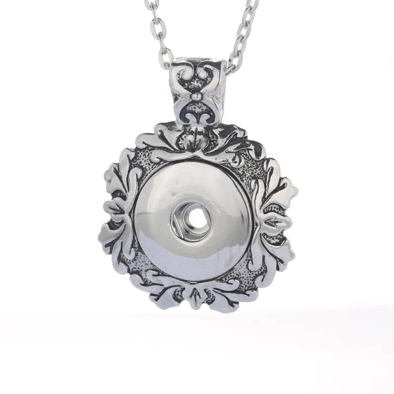 

Boom Life New Fashion Jewelry Snap Buttons Necklaces Link Chain 60CM With Vintage Pendant Fit 18mm Snap Buttons Jewlery
