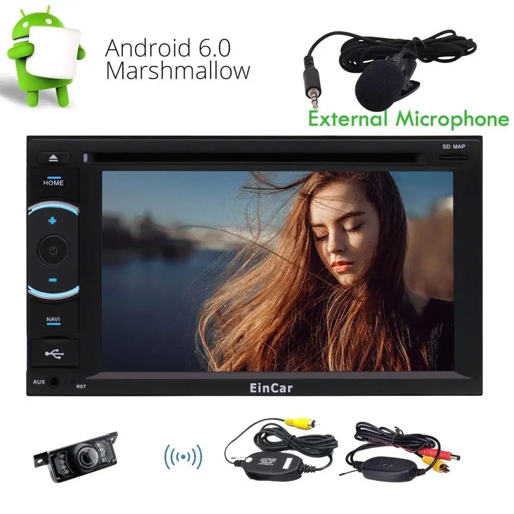 Wireless Camera! Eincar Android 6.0 2Din GPS Car Stereo Navigation Autoradio Bluetooth WIFI Radio USB SD Extenal Micro Included! Wireless Camera! Eincar Android 6.0 2Din GPS Car Stereo Navigation Autoradio Bluetooth WIFI Radio USB SD Extenal Micro Included!