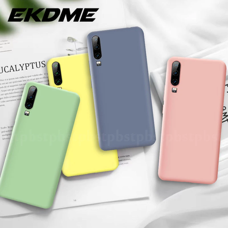 

Case For Huawei P30 Pro Mate 20 Lite Pro P Smart 2019 Original Liquid Silicone Candy Color Cases For Honor 20 10 Lite Coque Capa