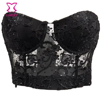 Black Sequined Floral Embroidery Strapless Bra Push Up Bralette Crop Top Sujetador Encaje Hot Sexy Bras Lingerie Women Brassiere
Black Sequined Floral Embroidery Strapless Bra Push Up Bralette Crop Top Sujetador Encaje Hot Sexy Bras Lingerie Women Brassiere