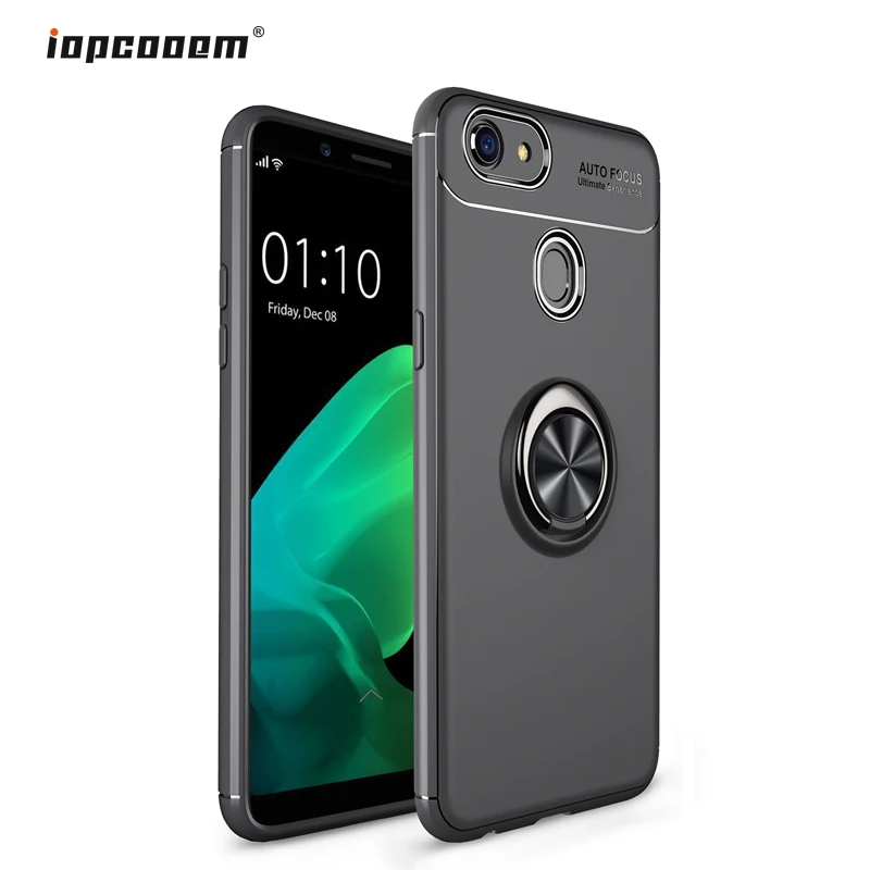 

Luxury Case For OPPO F5 case back cover protective TPU soft Finger Ring Car Magnet For OPPO A73 coque6.0"inch